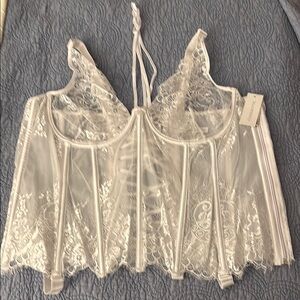 Coquette White Lace Bustier